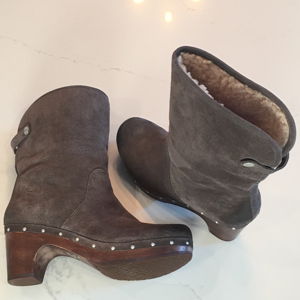 Charcoal Lynnea Sherpa lined boots